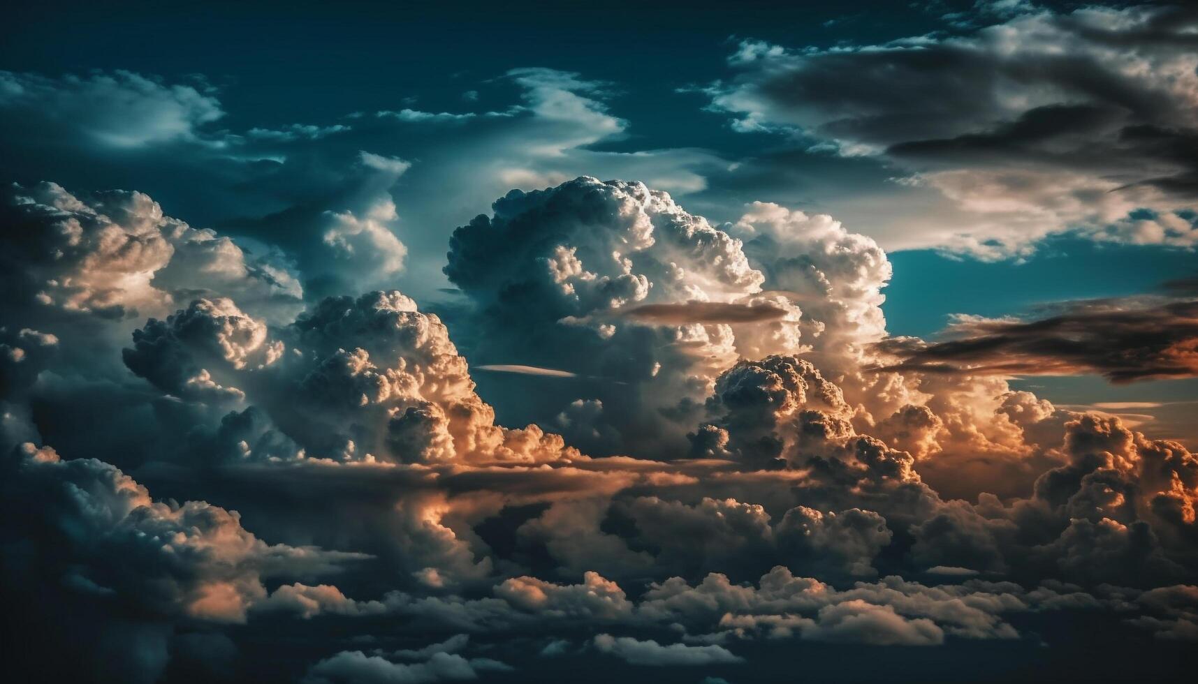 vibrant ciel, la nature beauté dans abstrait image généré par ai photo