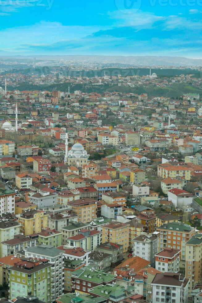 Arial vue de Istanbul asiatique côté Urbain bâtiment blocs photo