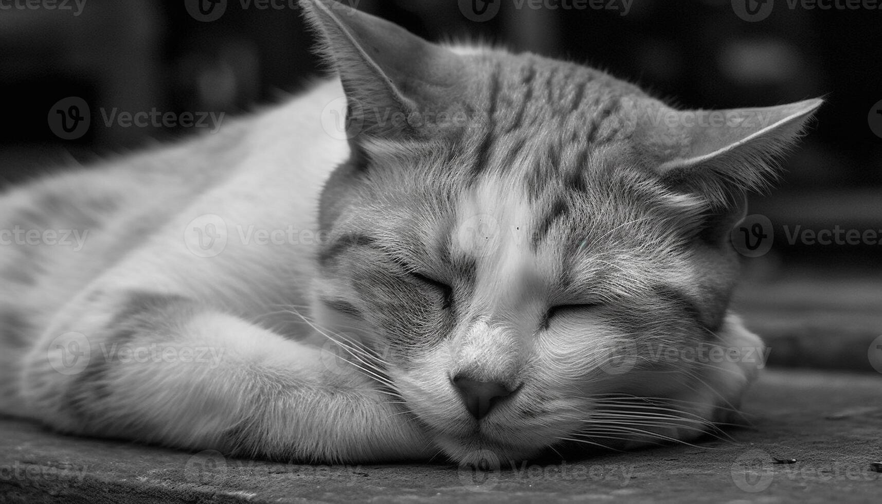 duveteux chaton repos, regarder à la nature beauté généré par ai photo