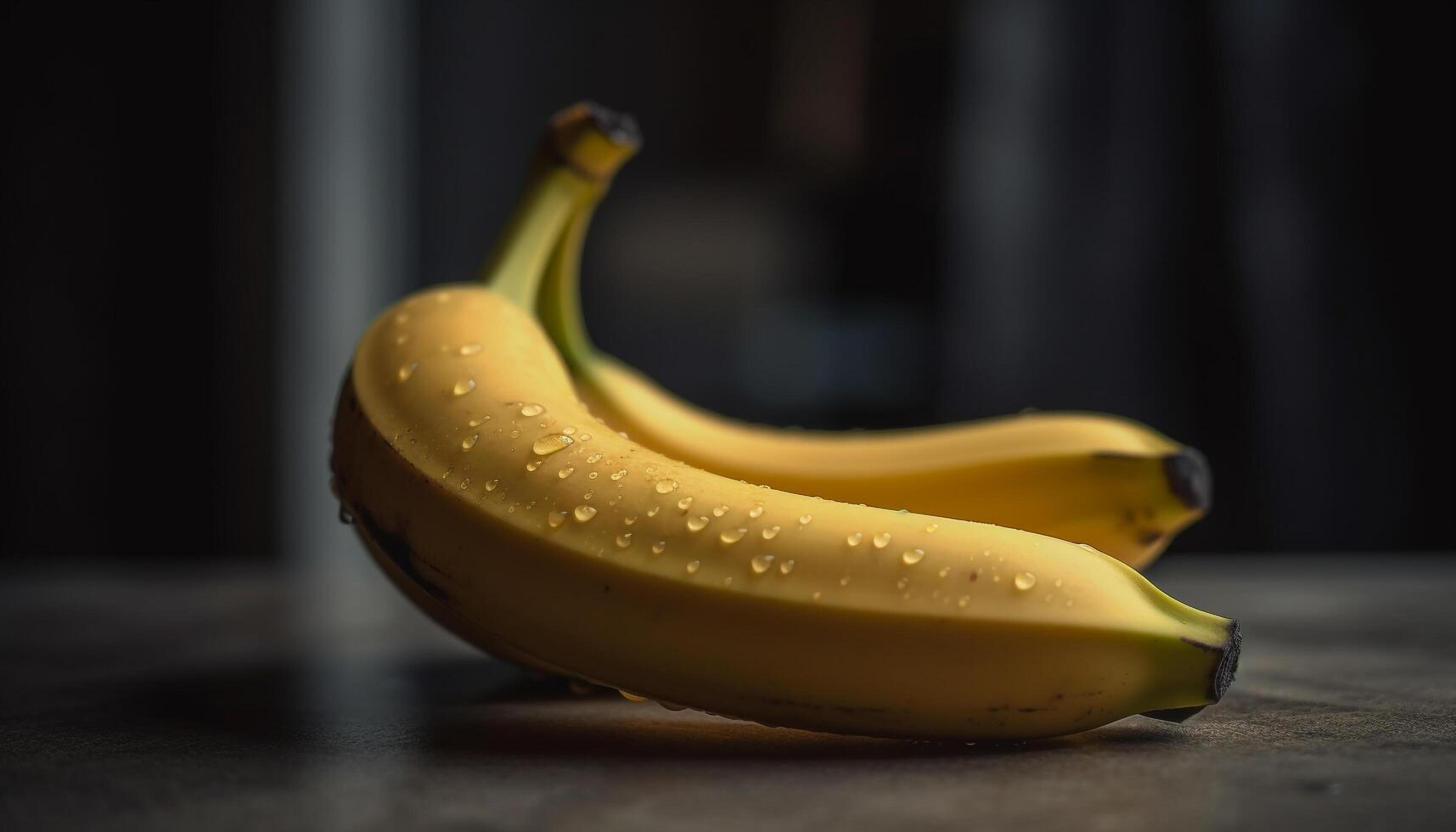 mûr banane, une en bonne santé casse-croûte pour une frais, biologique mode de vie généré par ai photo