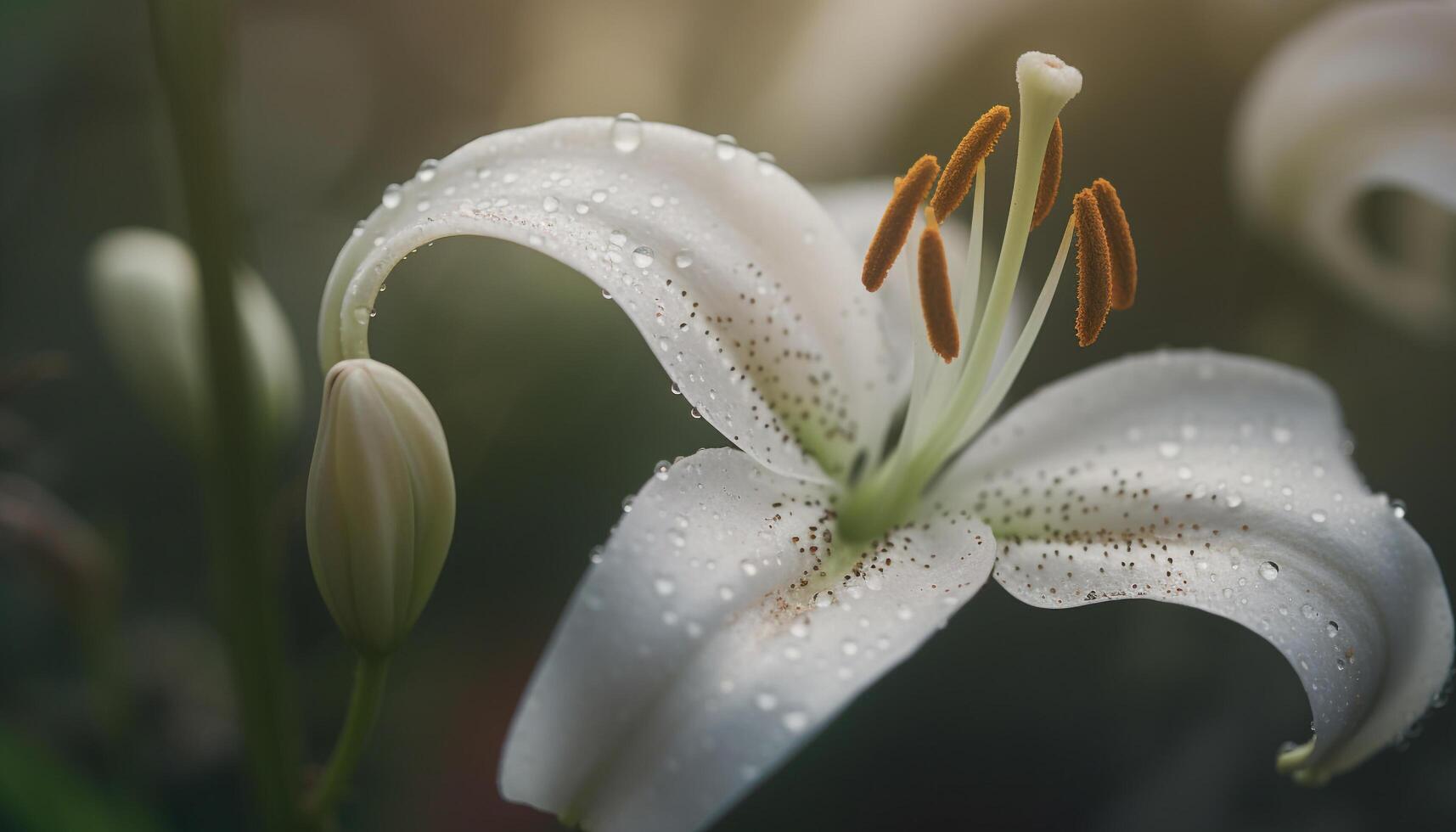 Frais Jaune Marguerite dans humide prairie, élégance dans fragilité généré par ai photo