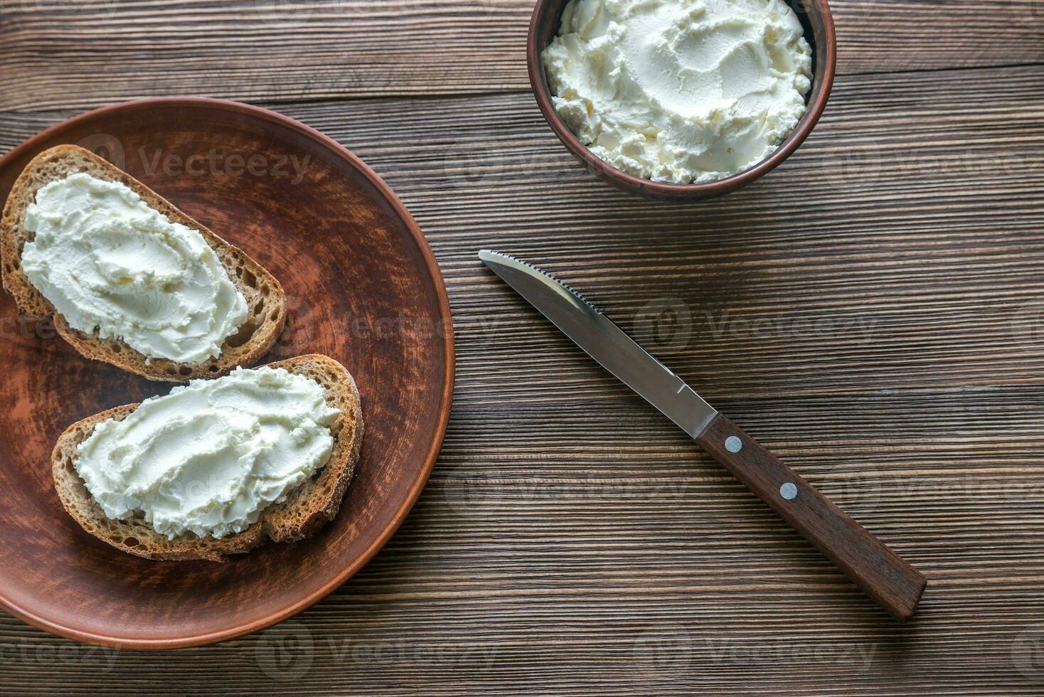 toasts au fromage à la crème photo