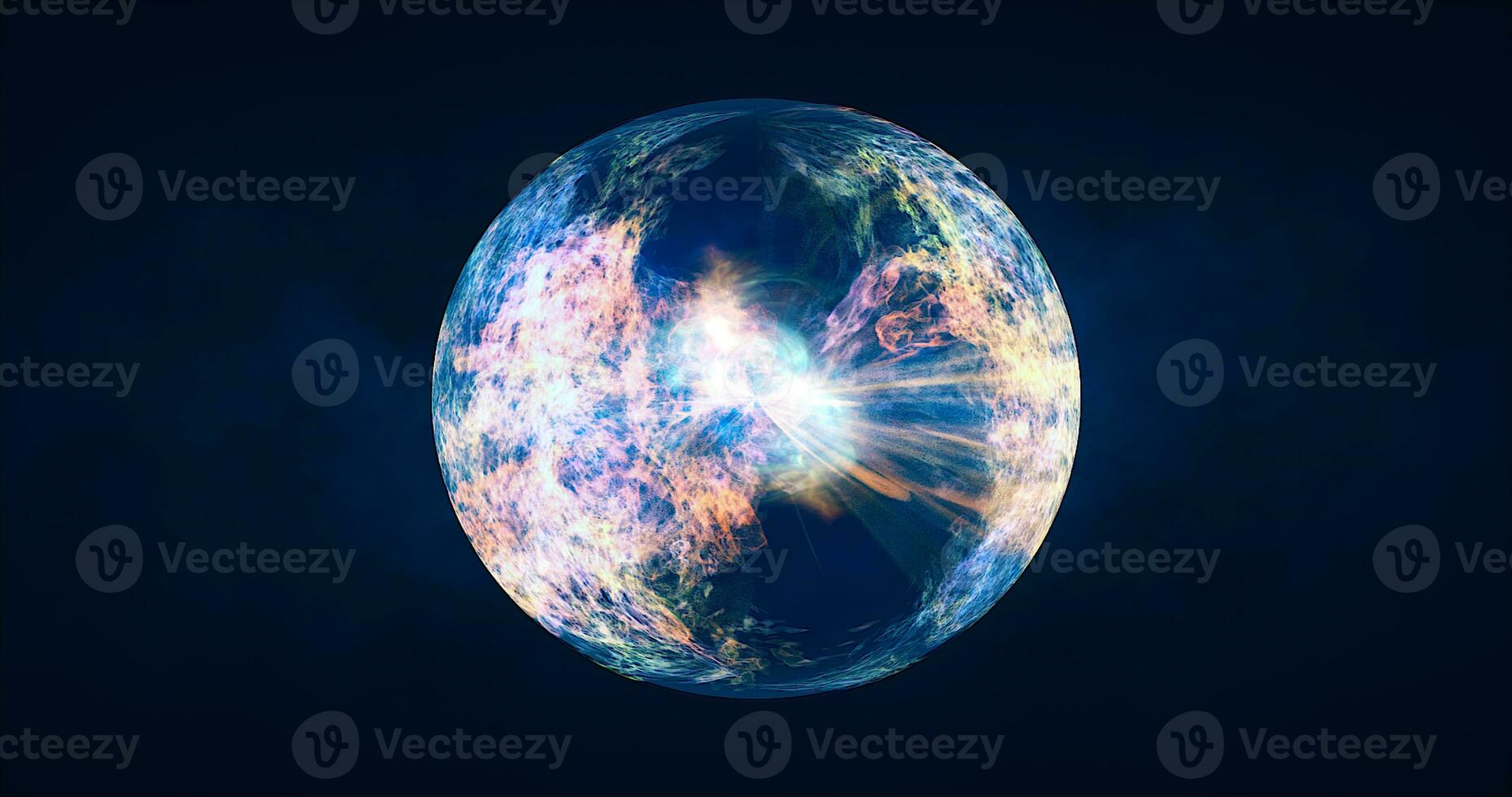 abstrait Balle sphère planète énergie transparent verre espace abstrait Contexte photo