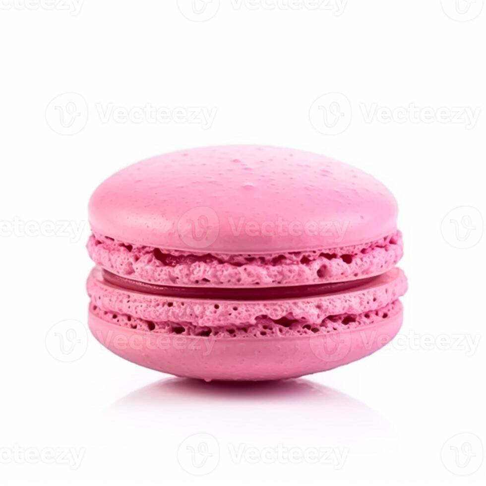 macaron macaron isolé sur blanc arrière-plan, crème pastel élégant café dessert, sucré nourriture et vacances gâteau pour luxe confiserie, génératif ai photo