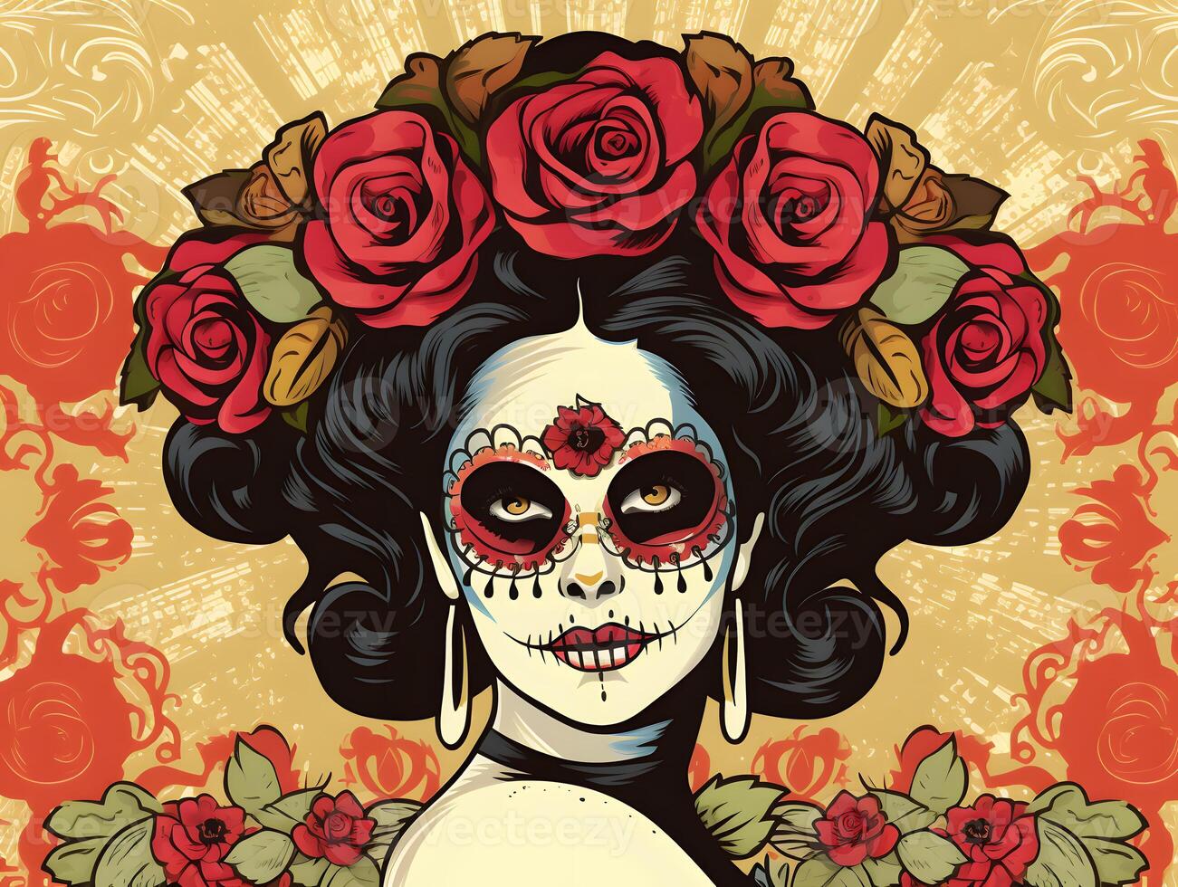 ai généré - dia de muertos - 2e Éditer - mexicain culture photo