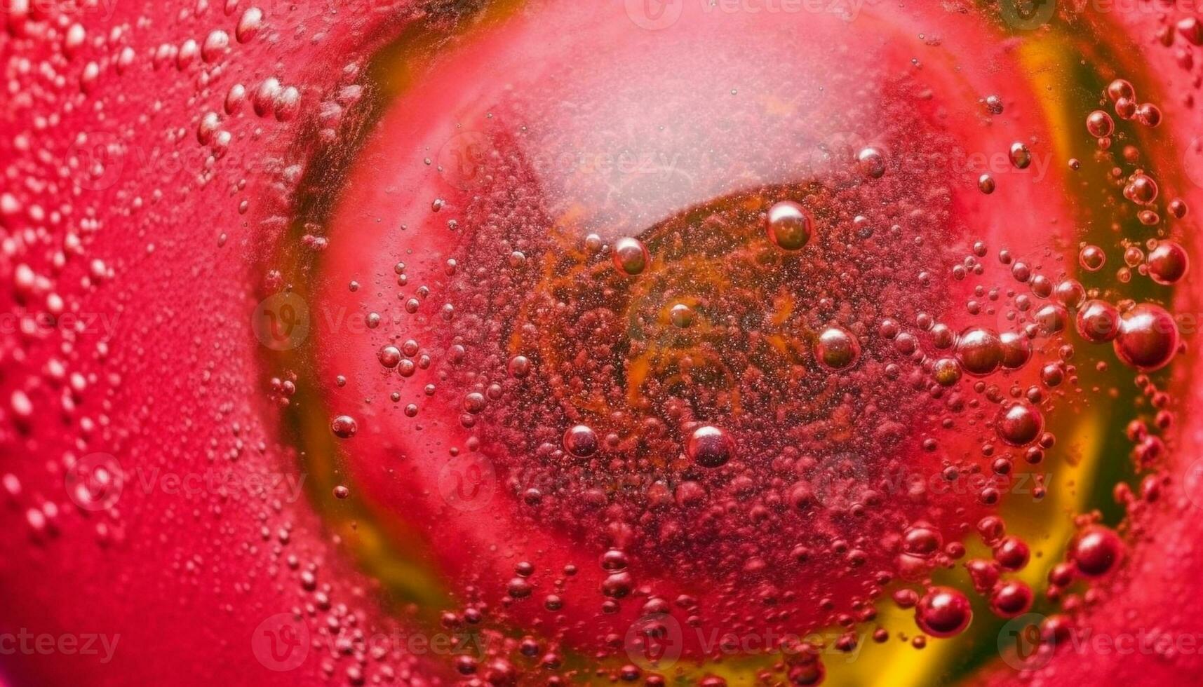 humide verre avec condensation, reflétant multi coloré fond d'écran et la nature généré par ai photo