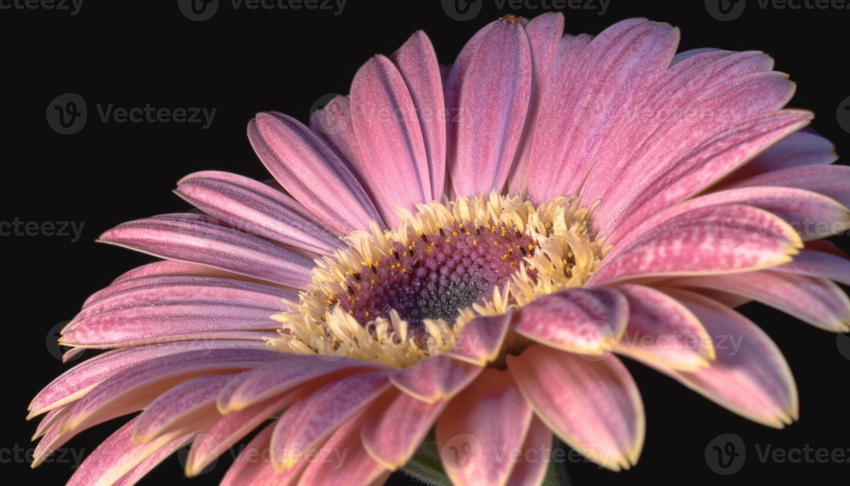 vibrant gerbera fleur Marguerite fleur beauté scène généré par ai photo