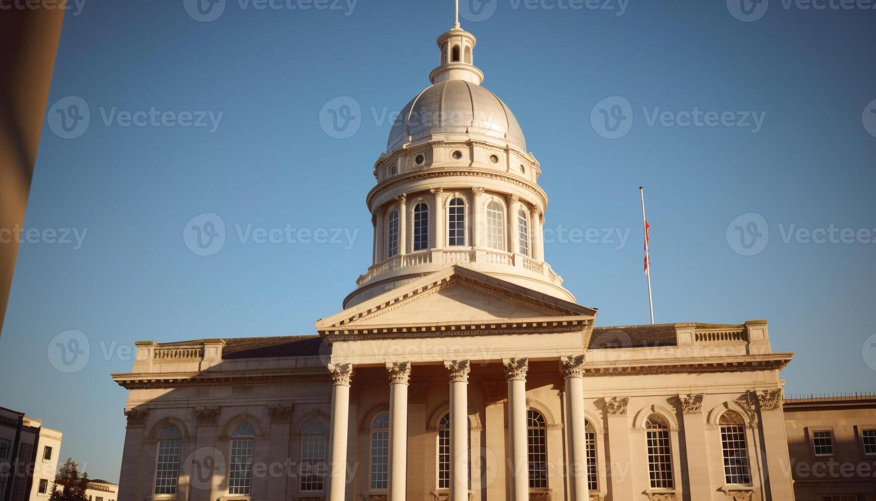 néo classique monument symbolise américain culture et politique dans Capitale ville généré par ai photo