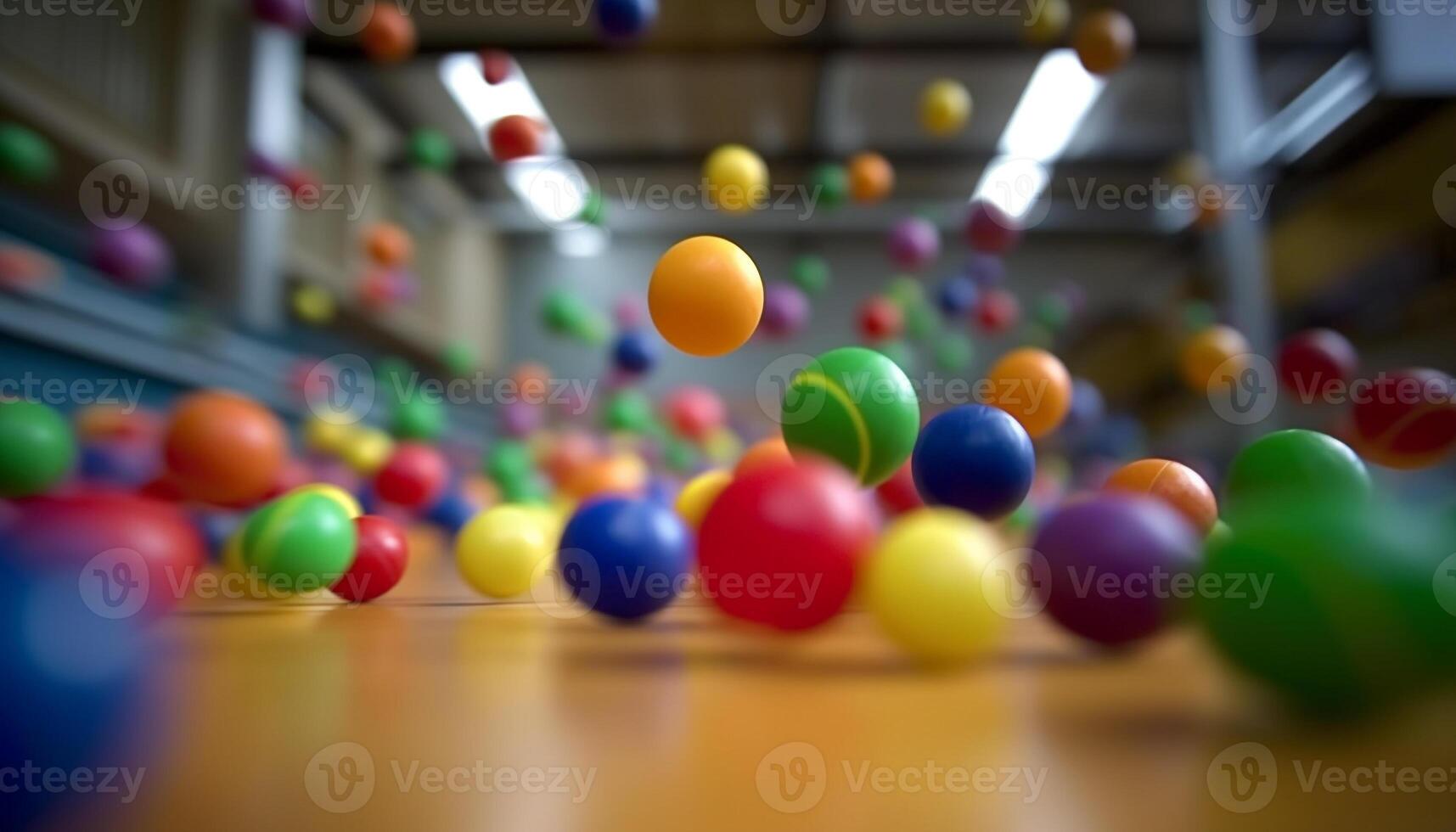 vibrant coloré jouets et en bonne santé collations pour espiègle éducation fête généré par ai photo