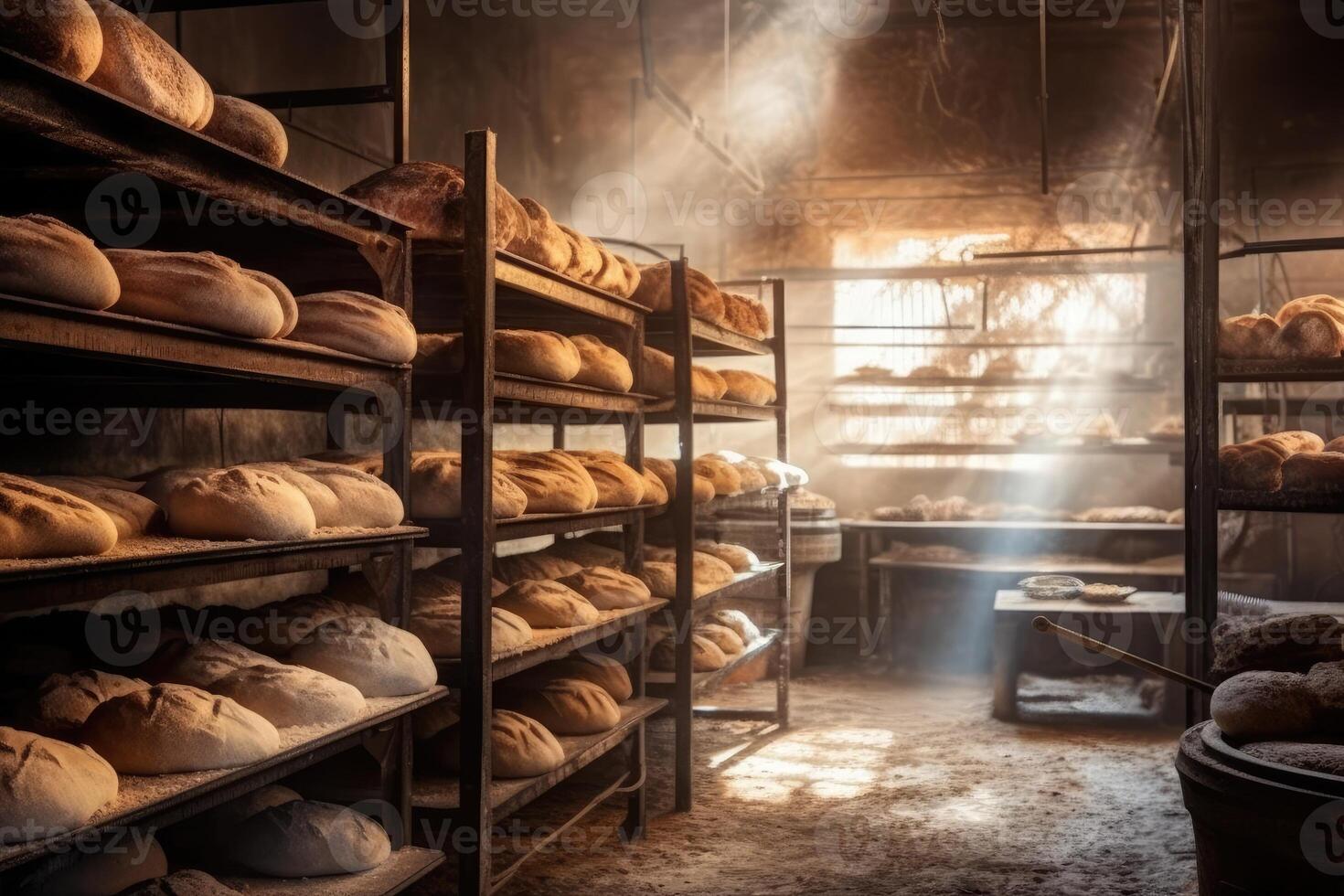 Stock photo de à l'intérieur boulangerie ai généré