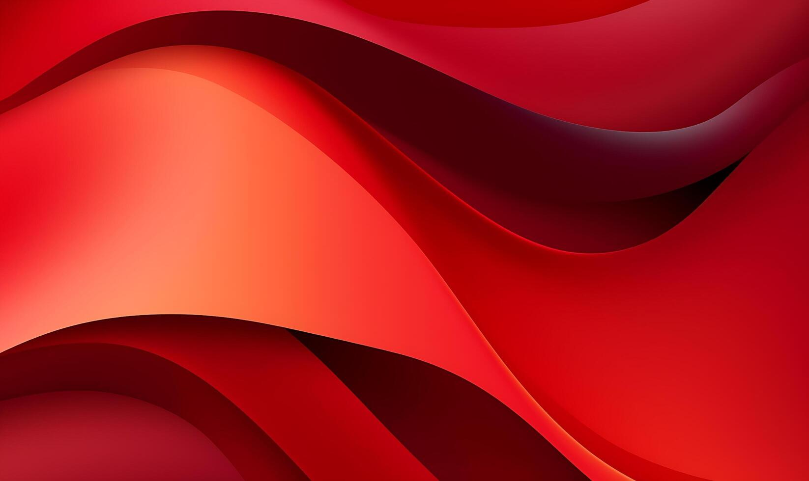 abstrait pente rouge Orange liquide vague Contexte. ai généré photo