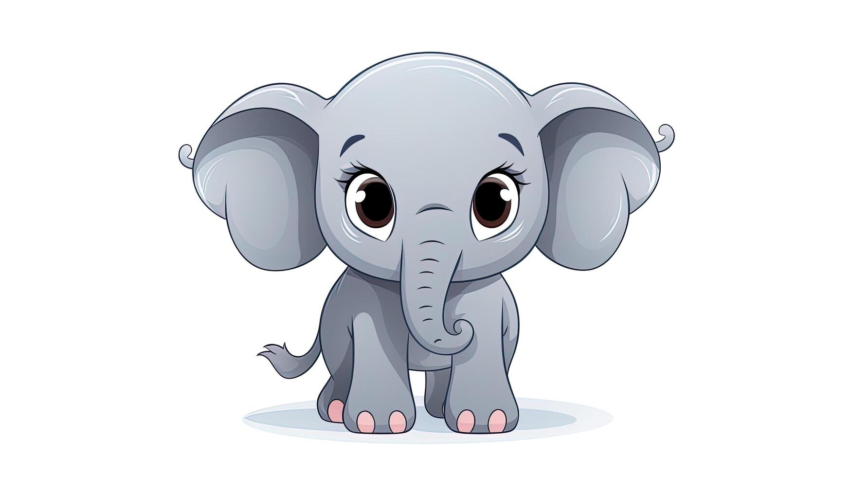 vecteur illustration de une mignonne éléphant, généré par ai photo