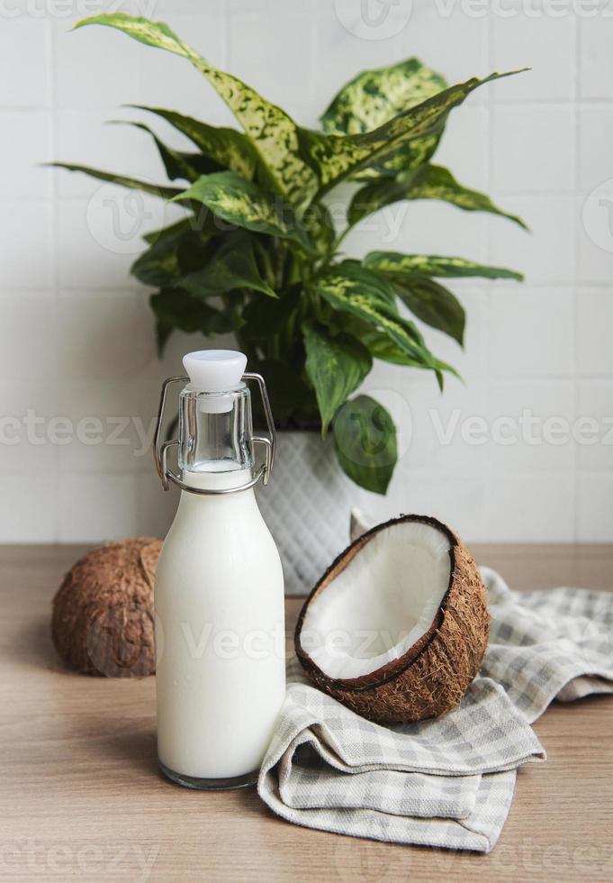 lait de coco frais photo