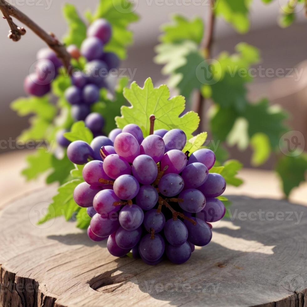 une grain de raisin dans le branche. ai génératif photo