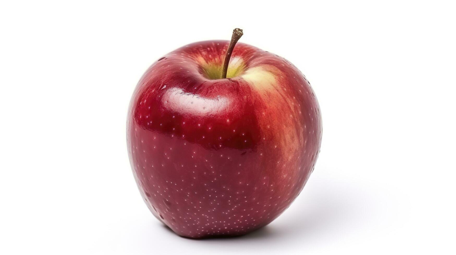 rouge Pomme isolé sur blanc Contexte. Frais brut biologique fruit, produire ai photo