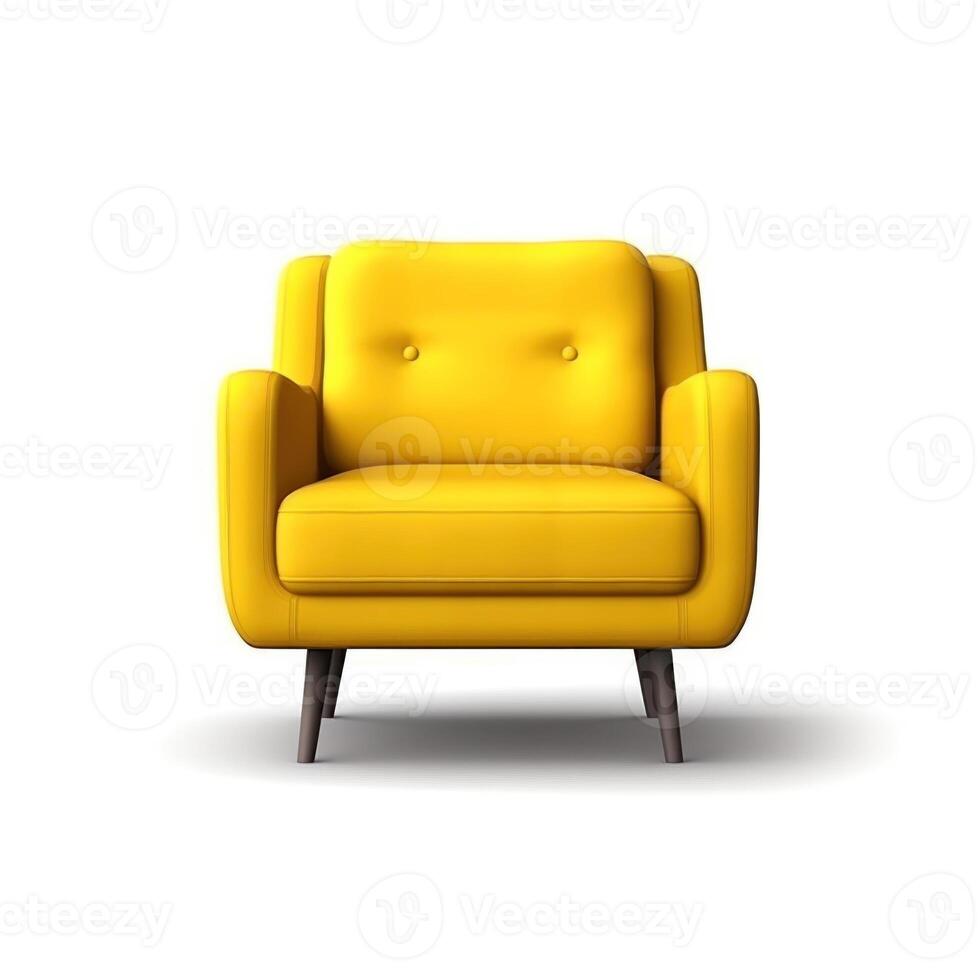 moderne vif fauteuil isolé. illustration ai génératif photo