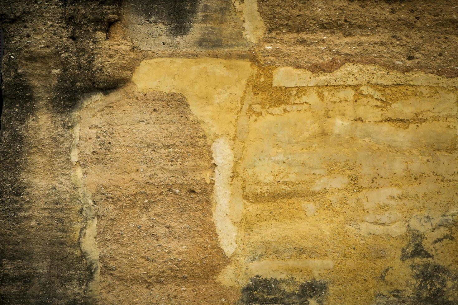 jaune vieux mur de béton sale texture ou arrière-plan photo