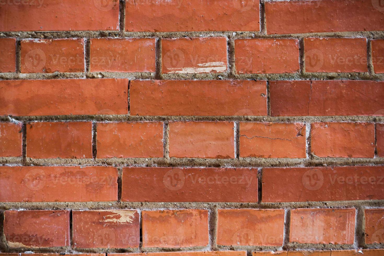 toile de fond de surface de mur de brique rouge uni photo