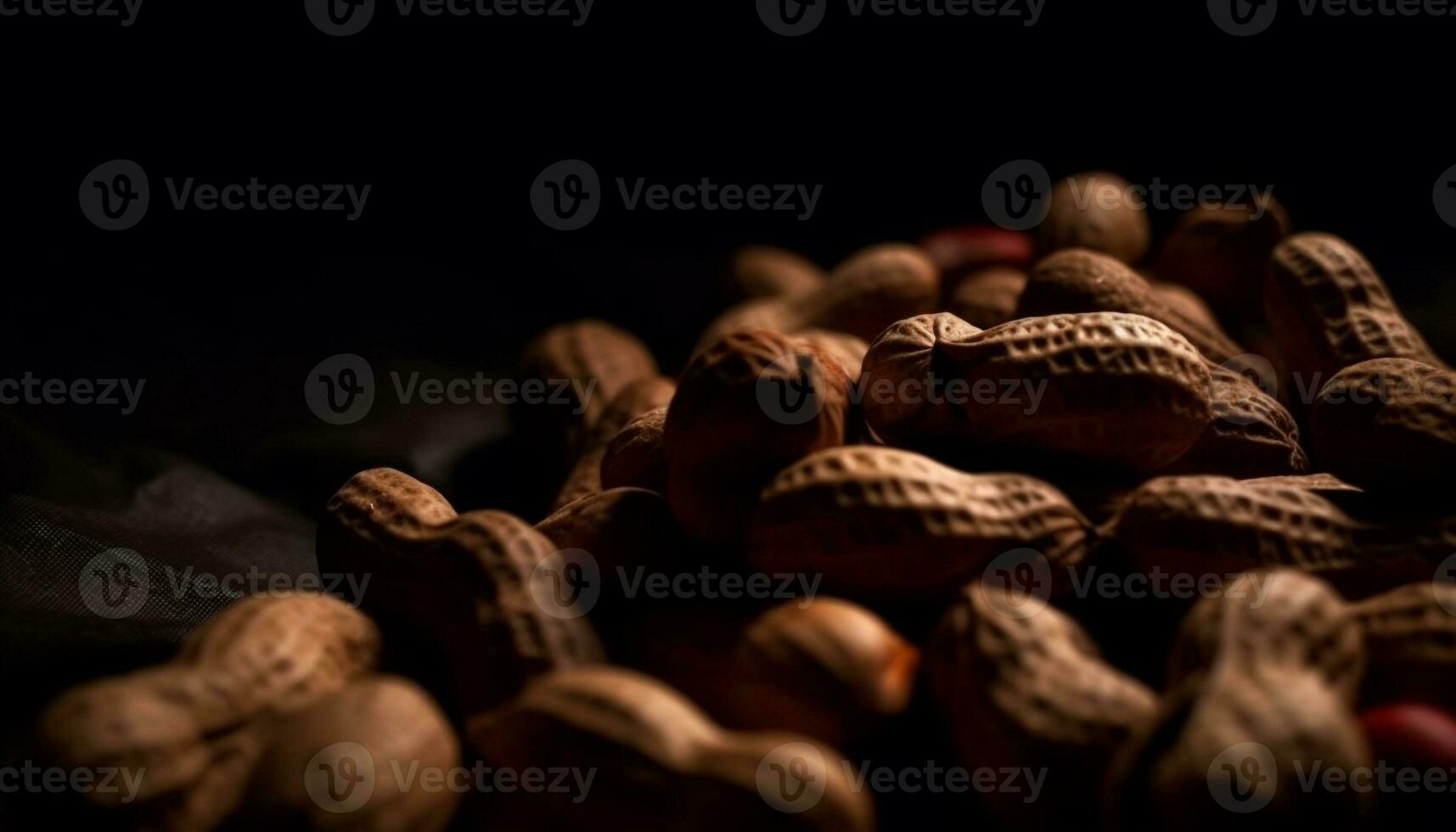 en bonne santé casse-croûte écrou assortiment dans biologique coquille de noix génératif ai photo