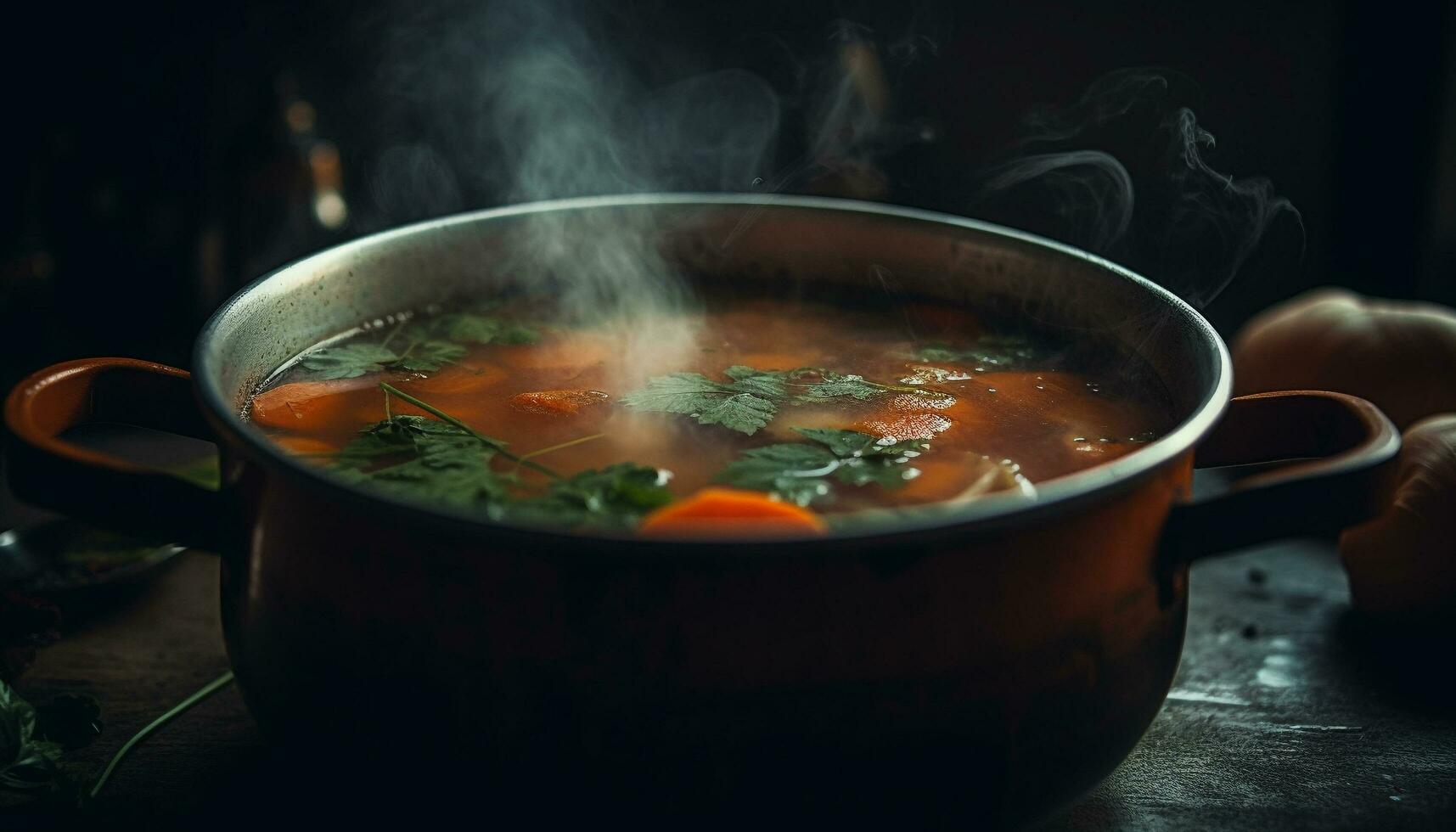 en bonne santé Ragoût cuit avec Frais des légumes et Viande généré par ai photo