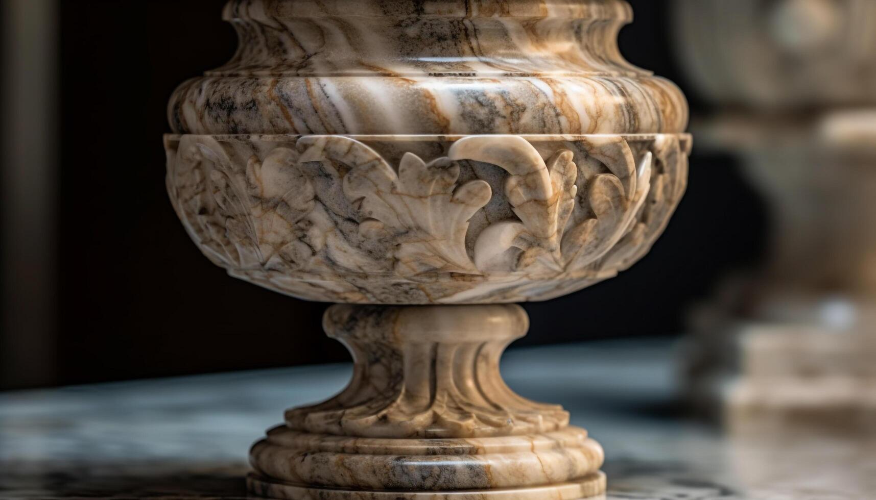 antique poterie vase, fleuri conception, vieux façonné élégance, religieux souvenir généré par ai photo