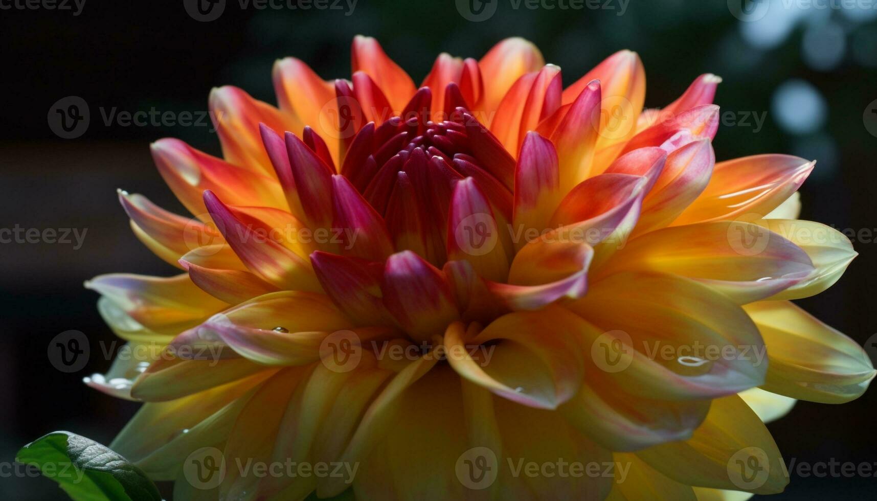 vibrant pétales de une Célibataire dahlia fleur dans la nature beauté généré par ai photo