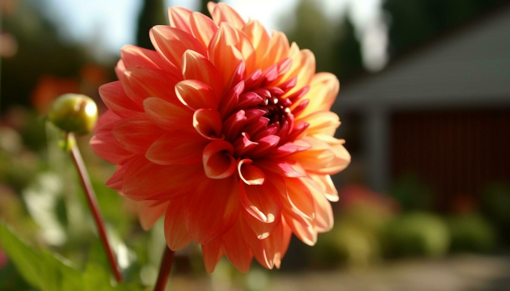 vibrant bouquet de multi coloré fleurs dans une formel jardin généré par ai photo