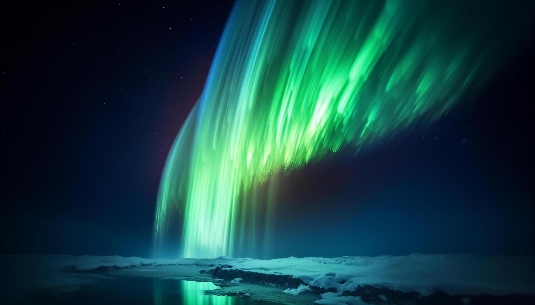 la nature majestueux mystère illuminé par embrasé étoile Piste fond d'écran généré par ai photo