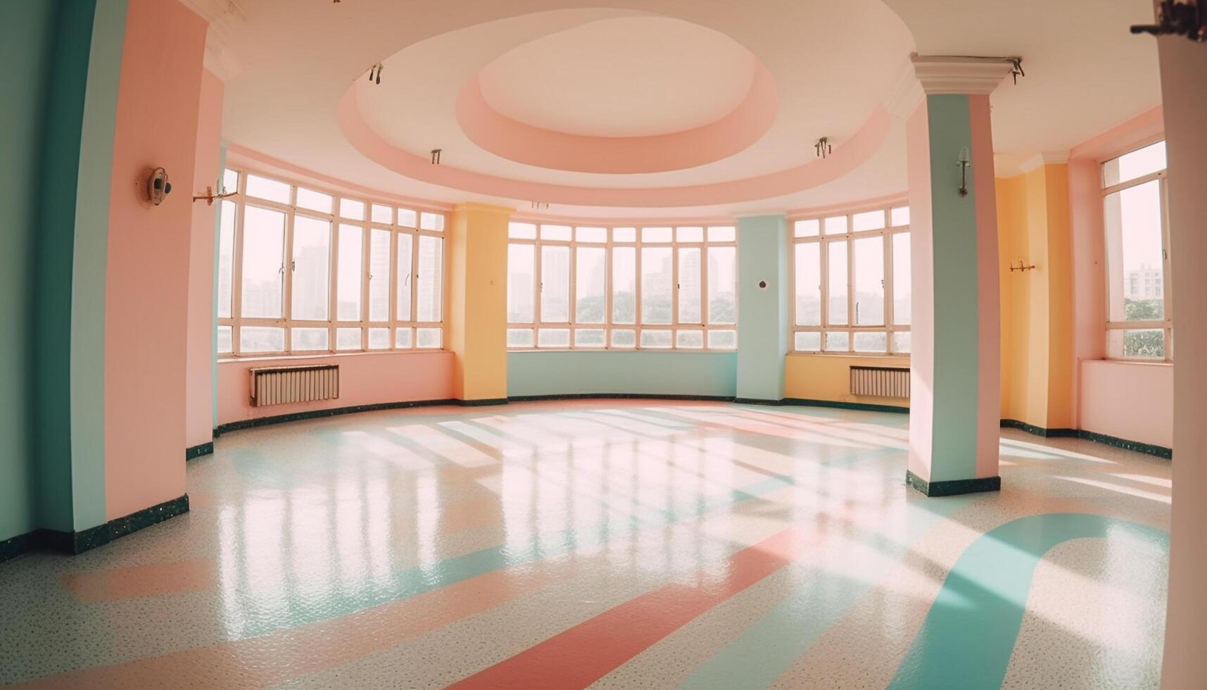 le moderne Bureau hall est confortable et élégamment décoré généré par ai photo