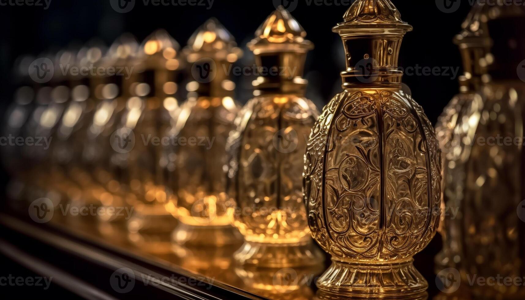 un antique laiton chandelier titulaire, une souvenir de ancien spiritualité généré par ai photo