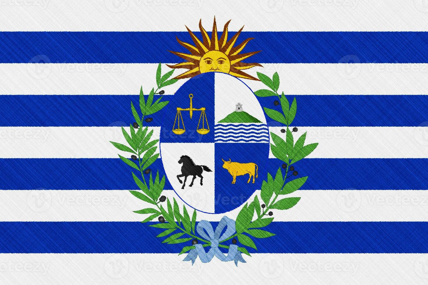drapeau de est république de Uruguay sur une texturé Contexte. concept collage. photo
