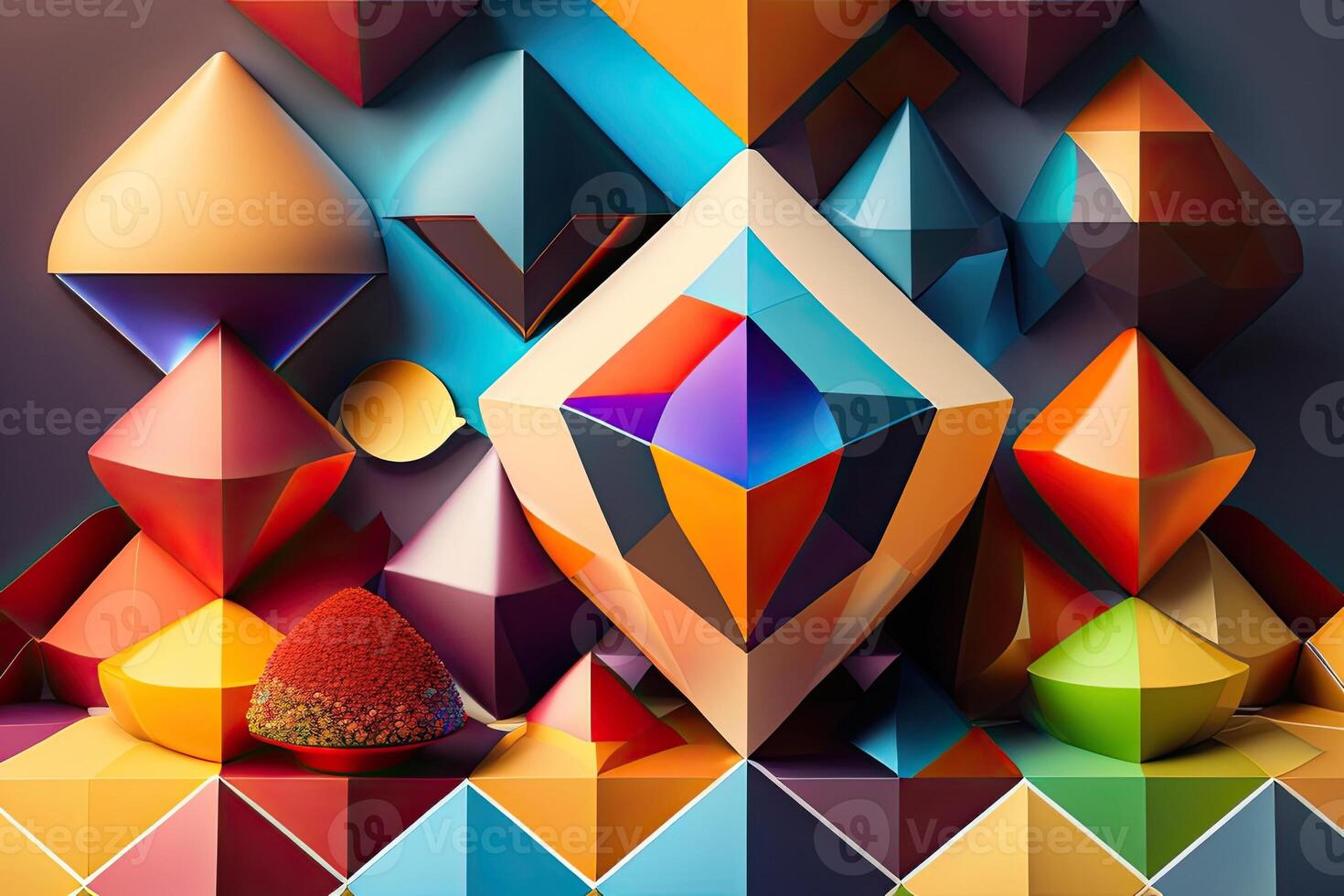 géométrique abstrait Contexte polygonal génératif ai photo