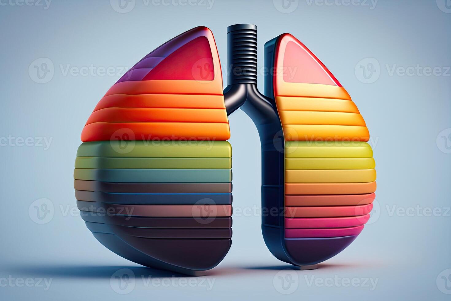 dessin animé conception poumons illustration génératif ai photo