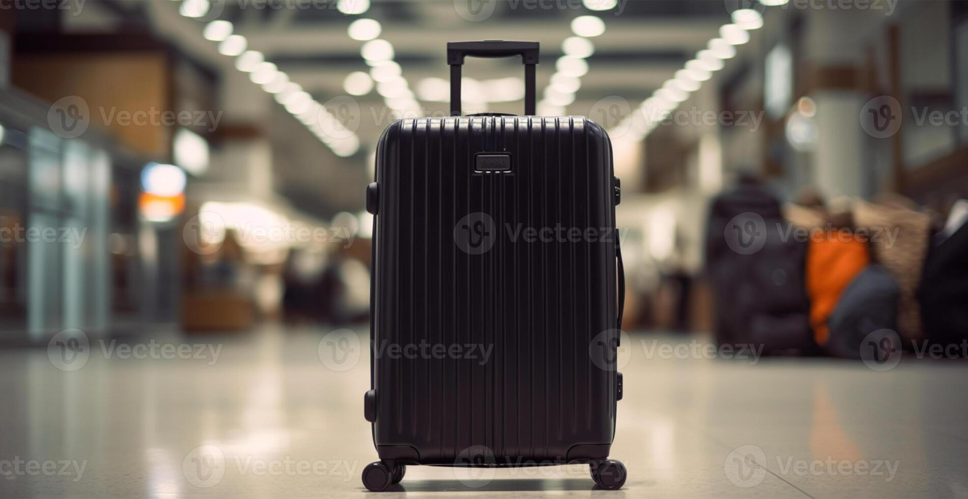 noir valise, aéroport bagage - ai généré image photo