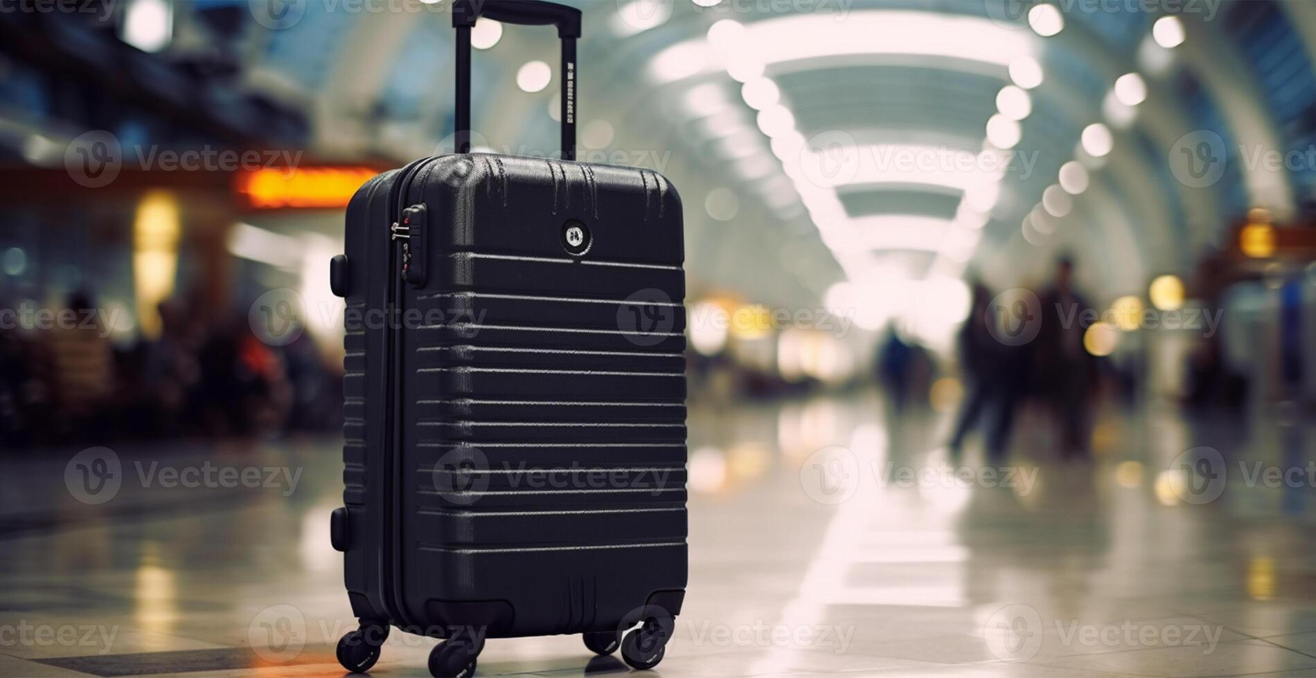 noir valise, aéroport bagage - ai généré image photo