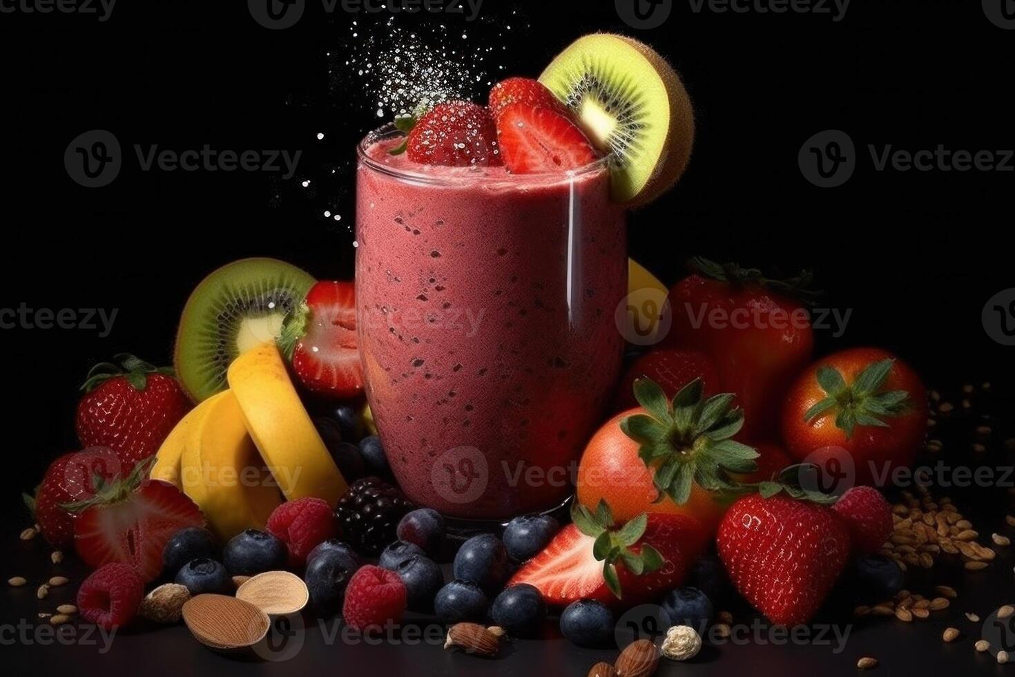 savoureux Frais smoothie. illustration ai génératif photo