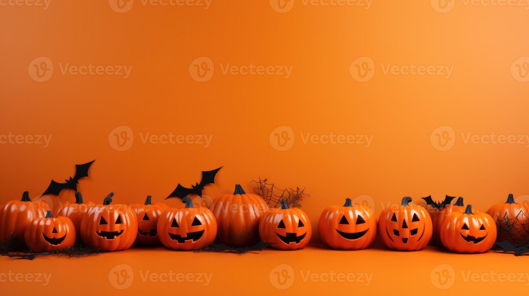 Orange Halloween Contexte. illustration ai génératif photo