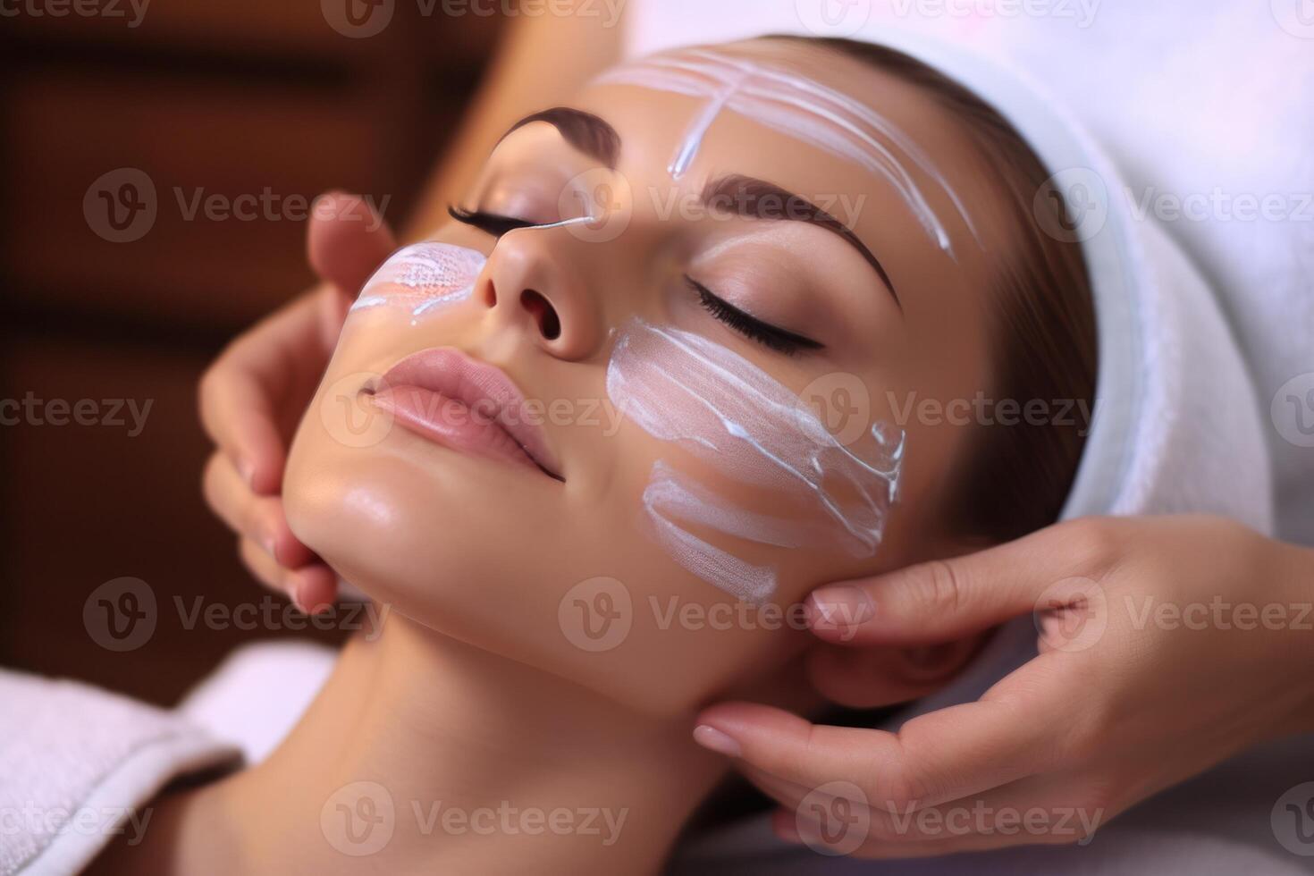 relaxant et peau se soucier et massage illustration ai génératif photo