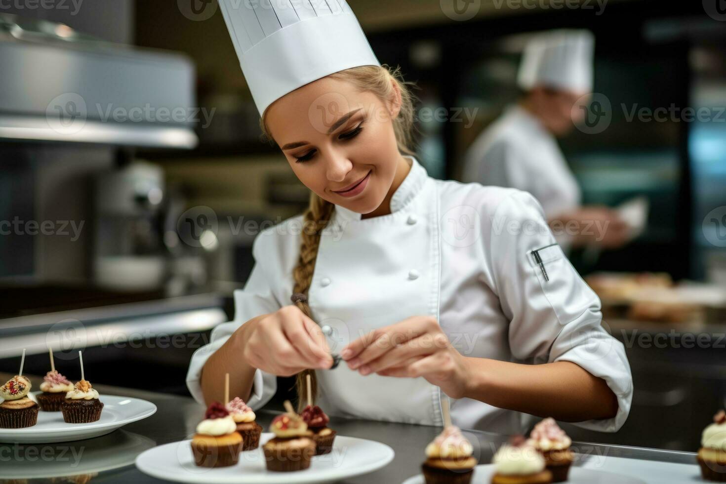 femelle Maître chef chocolatier travail dans artisanal professionnel  Chocolat laboratoire, ai génératif 25534154 Photo de stock chez Vecteezy