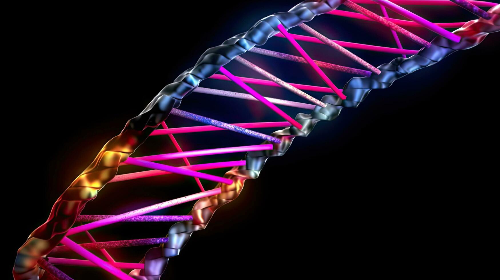 Humain cellule la biologie ADN moléculaire structure. génératif ai. photo