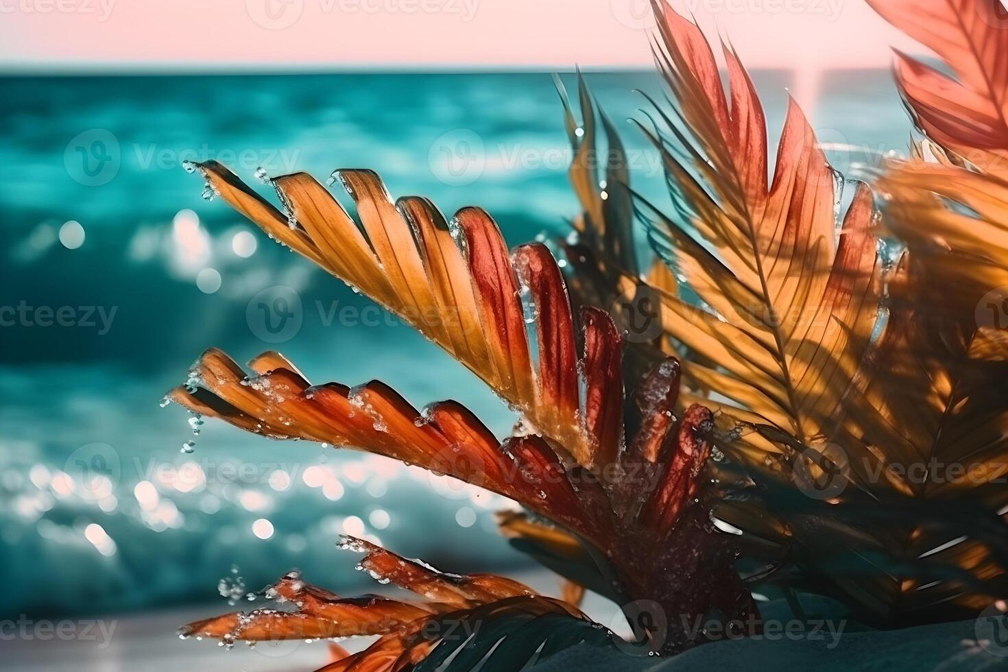 magnifique tropical plage Contexte fabriqué avec ai généré photo