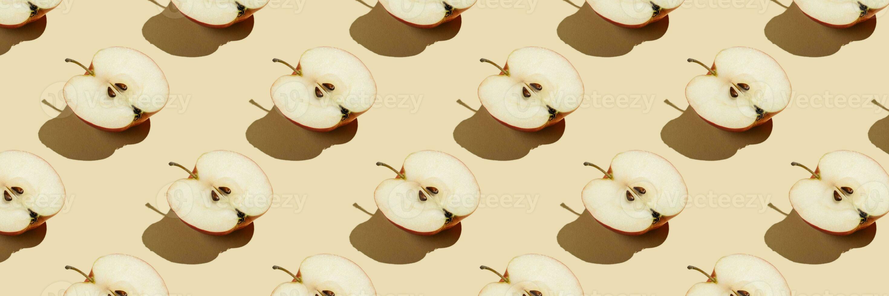 modèle de pommes sur une beige Contexte. photo