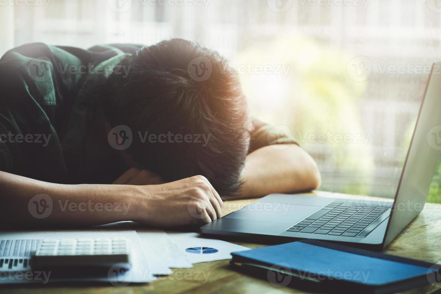 concept d'échec ou de fatigue et de déception photo