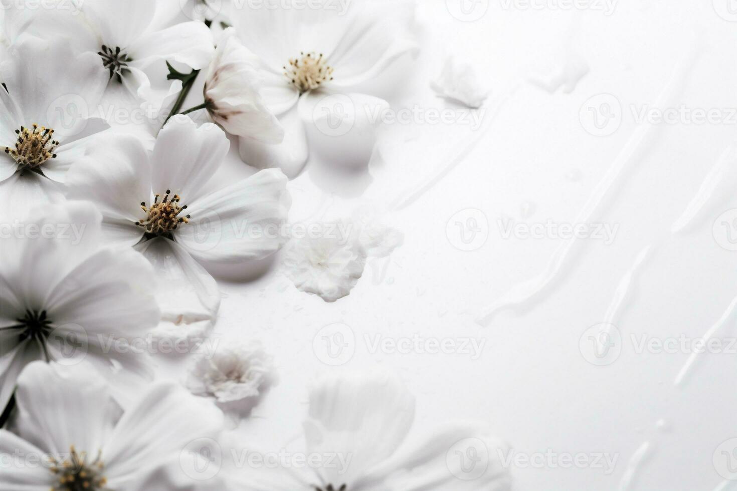 magnifique floral fête printemps mariage Naturel blanc la nature Contexte fleur fleur. génératif ai. photo