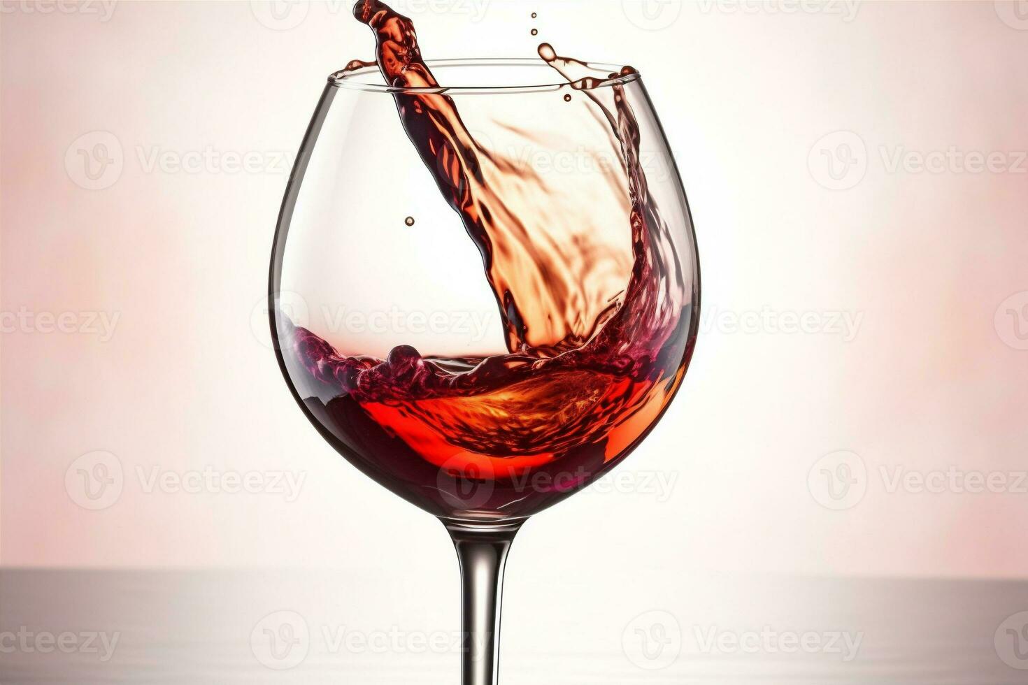 rouge du vin Contexte de l'alcool boisson fermer verre pente transparent fête liquide. génératif ai. photo