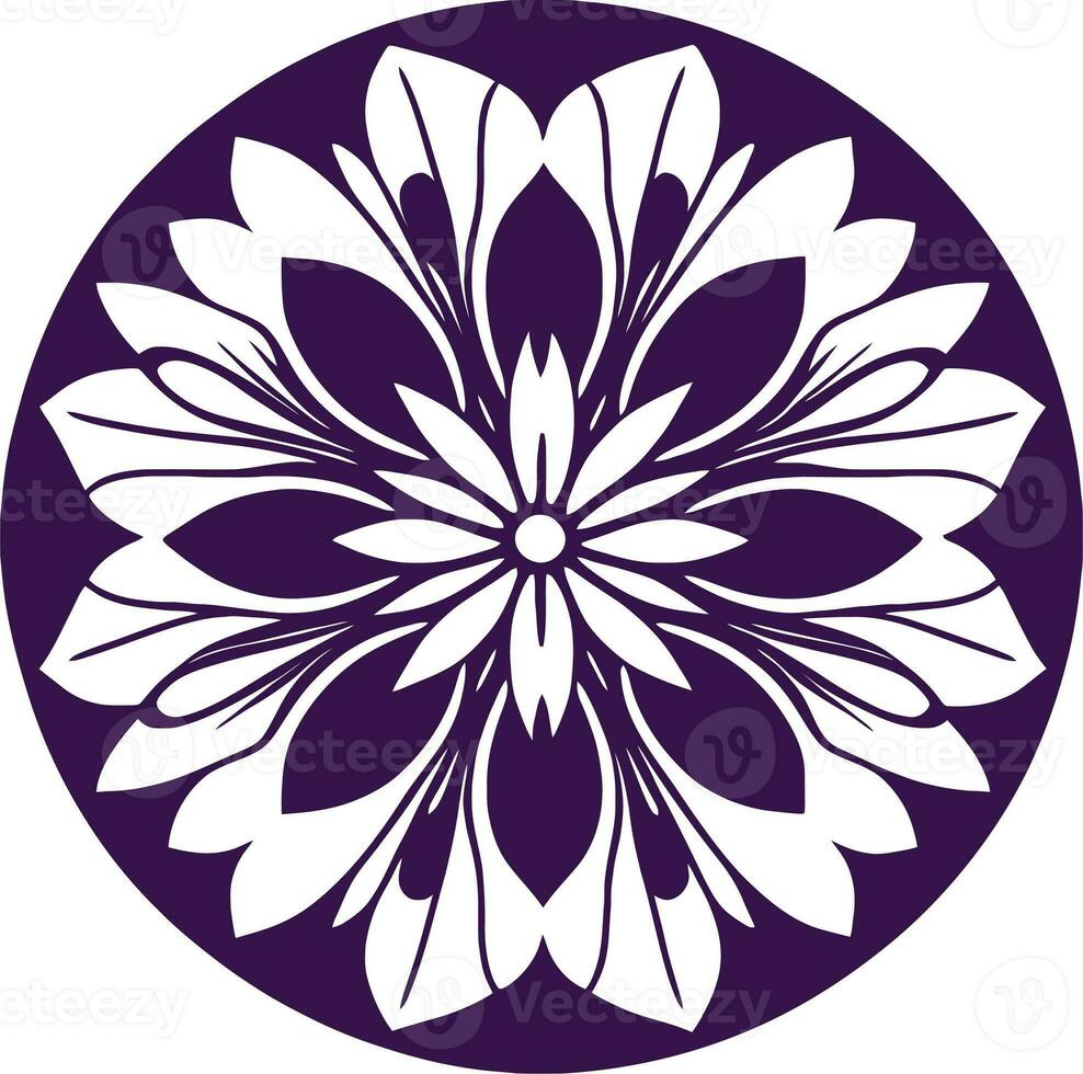 fleur logo vecteur Facile abstrait plat mandala tatouage plante Couleur fleur fleuron Floraison pochoir photo