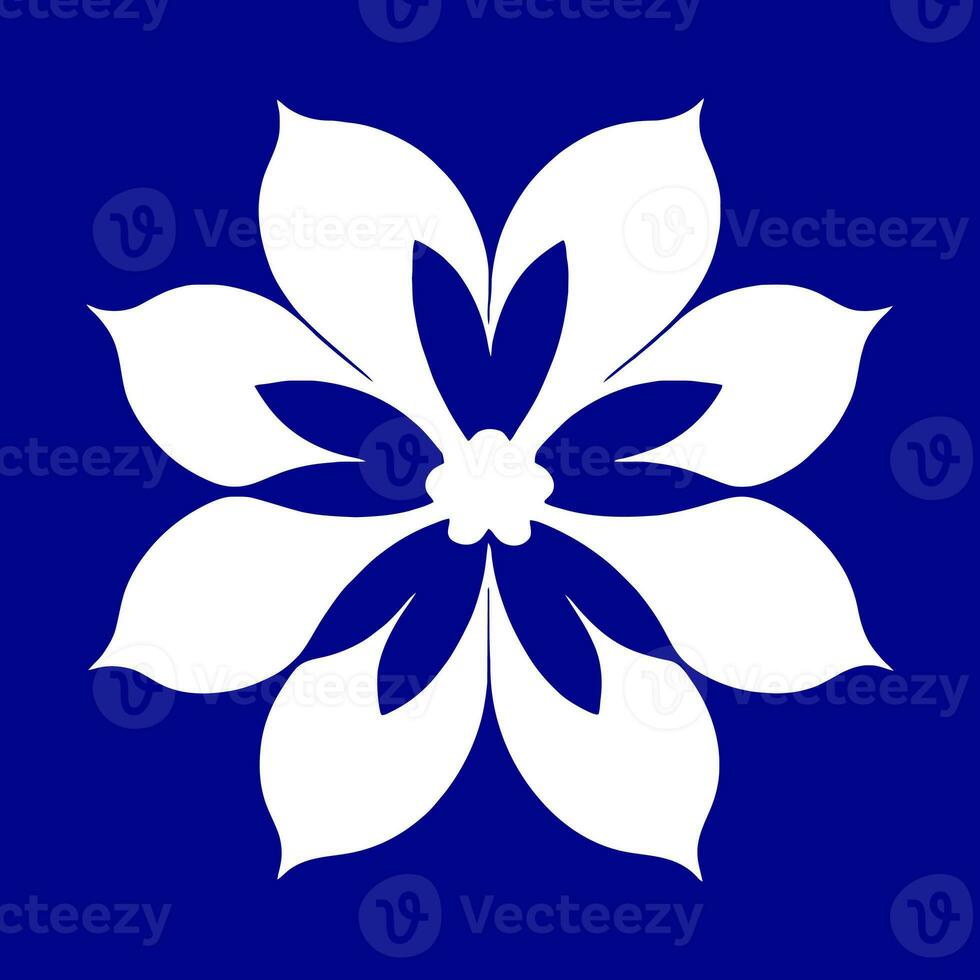 fleur logo vecteur Facile abstrait plat mandala tatouage plante Couleur fleur fleuron Floraison pochoir photo