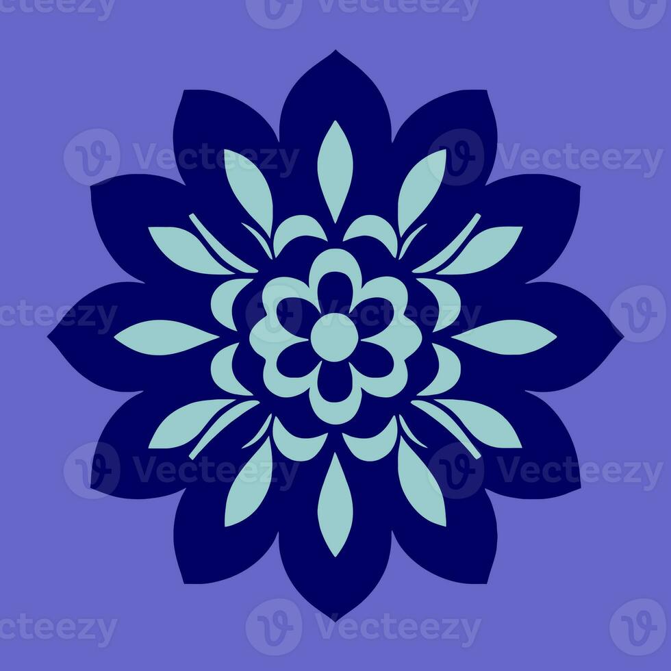 fleur logo vecteur Facile abstrait plat mandala tatouage plante Couleur fleur fleuron Floraison pochoir photo