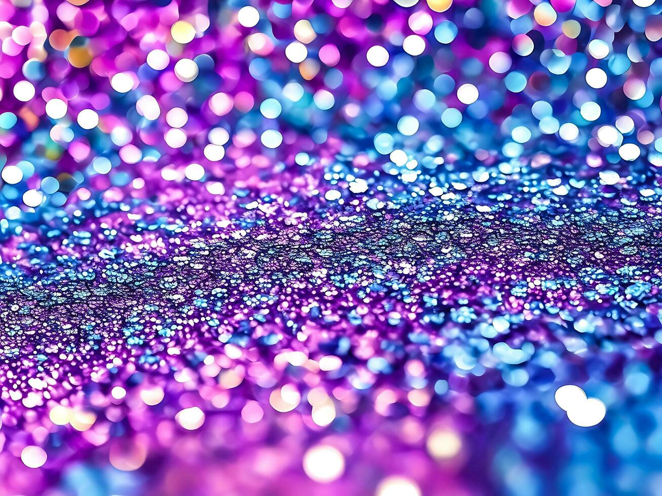 paillettes proche en haut macro abstrait Contexte avec-bleu paillettes et lilas Couleur photo