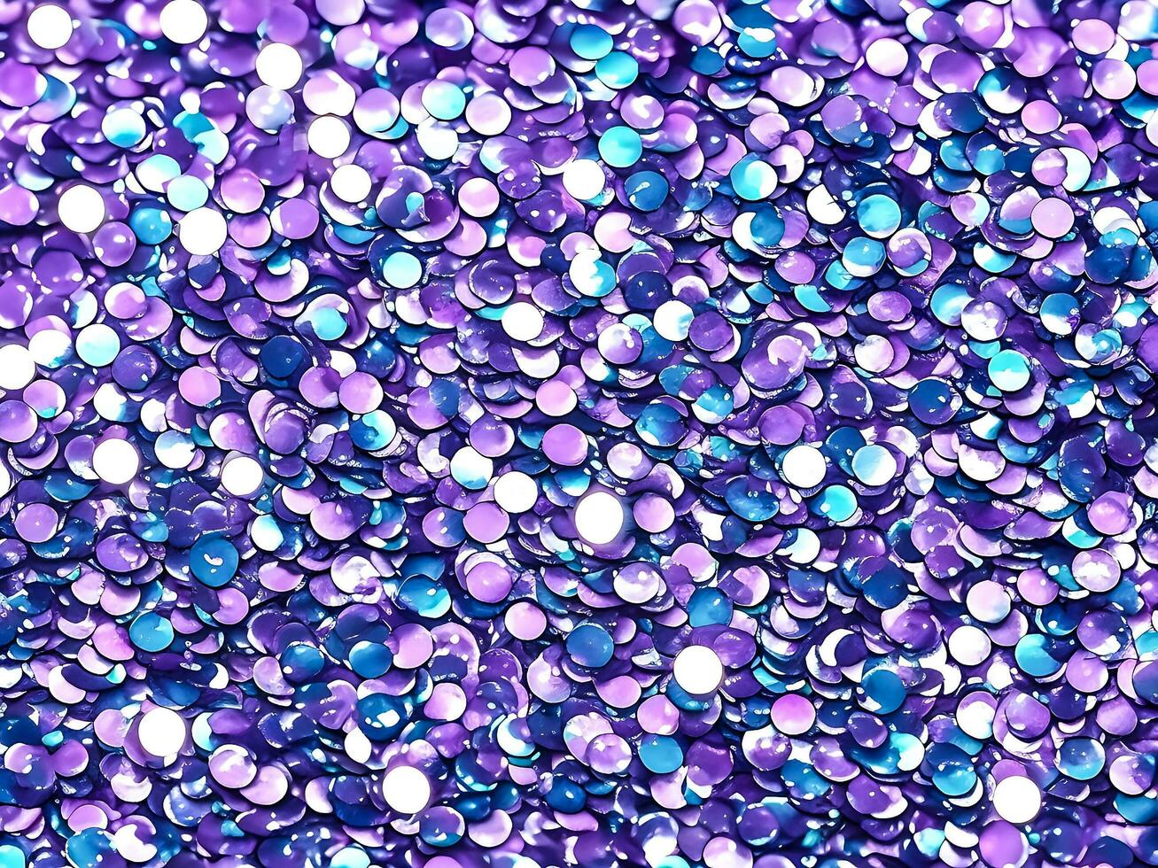 paillettes proche en haut macro abstrait Contexte avec-bleu paillettes et lilas Couleur photo